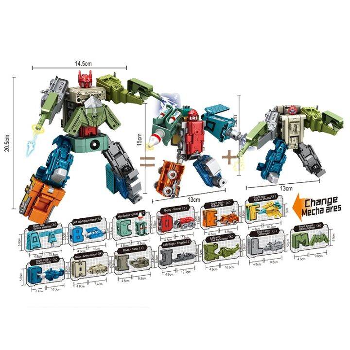 New Assemble Robots Transformation Building Blocks Action Figure Car