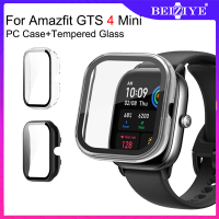 PC Hard Case สำหรับ Amazfit GTS 4 Mini Smart Watch ฝาครอบป้องกันพร้อมกระจกกันรอยหน้าจอกันชน Shell สำหรับ Amazfit GTS 4 Mini อุปกรณ์เสริม