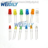 ▲✳ 100PCS 3mm 5mm Led Diode White Blue Red Yellow Green Orange Pink Warm White light 5MM Round Water Clear F3 F5 LED emitting diode