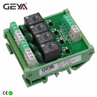 GEYA รีเลย์4ช่องโมดูล1 SPDT DIN รางติดตั้ง12V 24V DC/AC โมดูลรีเลย์อินเตอร์220V 230V 5VDC