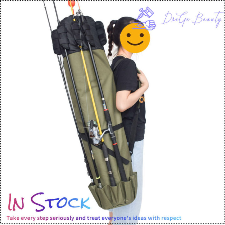 คลังสินค้าพร้อม-กระเป๋าใส่คันเบ็ดกันน้ำความจุขนาดใหญ่-multi-rod-storage-pouch-fishing-tackle-organizer-กระเป๋าถือ123x34cm