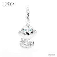 LenYa Jewelry ชาร์ม นักษัตรปีมะเส็ง งูเล็ก ตัวเรือนเงินแท้ ชุบทองขาว ประดับพลอยสามารถ Mix and Match กับเครื่องประดับสุดโปรดในสไตล์ที่ไม่ซ้ำใครในแบบของคุณ