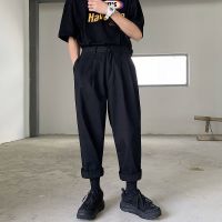 20212021 Mens Simple Leisure Mens Cotton Harem Pants Loose Fashion Trend Black Color Casual Pants Male Trousers Plus Size M-XL