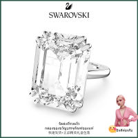 ?Swarovski?Mesmera แปดเหลี่ยมตัดแหวนพลอยสีขาว,S925 แหวนแฟชั่นสตรีเงินสเตอร์ลิง,ของขวัญวันเกิดวันวาเลนไทน์