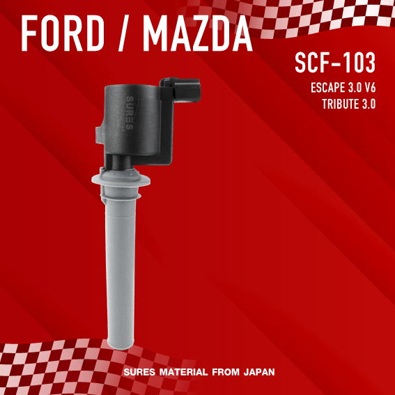 sures-ประกัน-1-เดือน-คอยล์จุดระเบิด-ford-escape-3-0-v6-tribute-3-0-ตรงรุ่น-scf-103-made-in-japan-คอยล์หัวเทียน-ฟอร์ด-มาสด้า