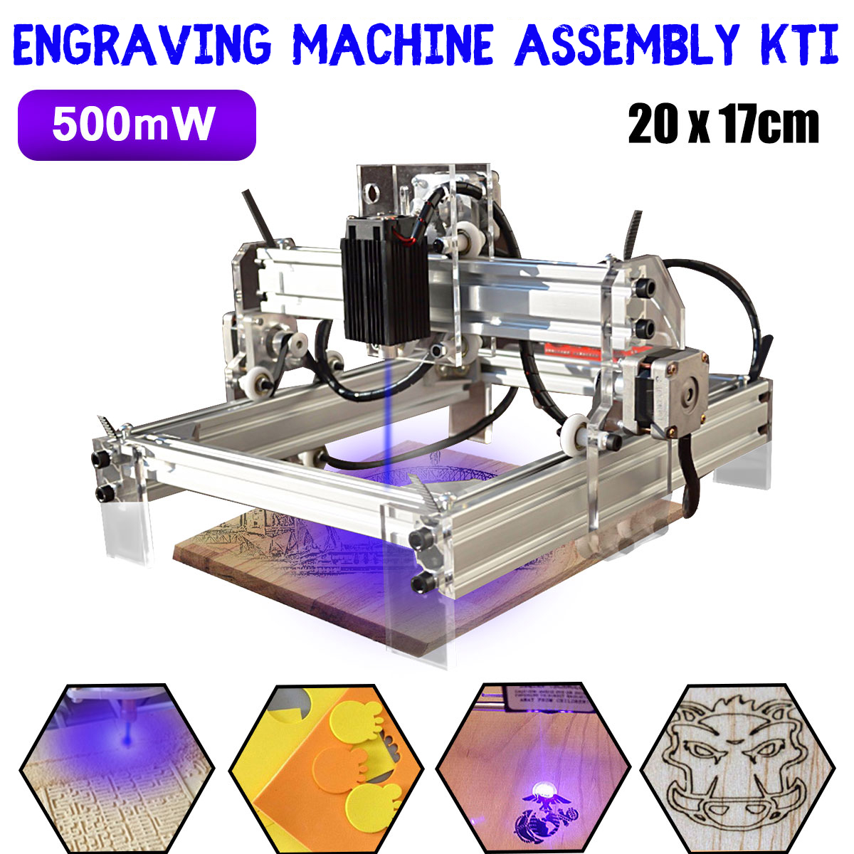 500Mw Desktop Laser Engraving Machine DIY Cutting Logo Picture Marking Printer 