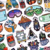 ❉❧❀ Mountain Adventure Patch Iron On Embroidered Patches For Clothing Thermoadhesive Patches On Clothes Outdoor Sewing Patch Badges