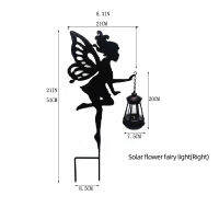 Waterproof Led Solar light for Patio Gate Yard Wedding Solar Fairy Light Outdoor Garden Angel Lantern Lamp 51cm21inch IronABS