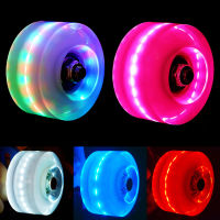 4pcs Luminous Light Up Roller Skate Wheels with Bearings Roller Skates Accessories Tools