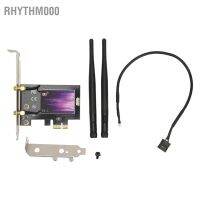 Rhythm000 WiFi 6 PCIE Wireless Network Adapter 3000Mbps Triple Band 2.4G 5.8G 6E Card for Gaming Streaming