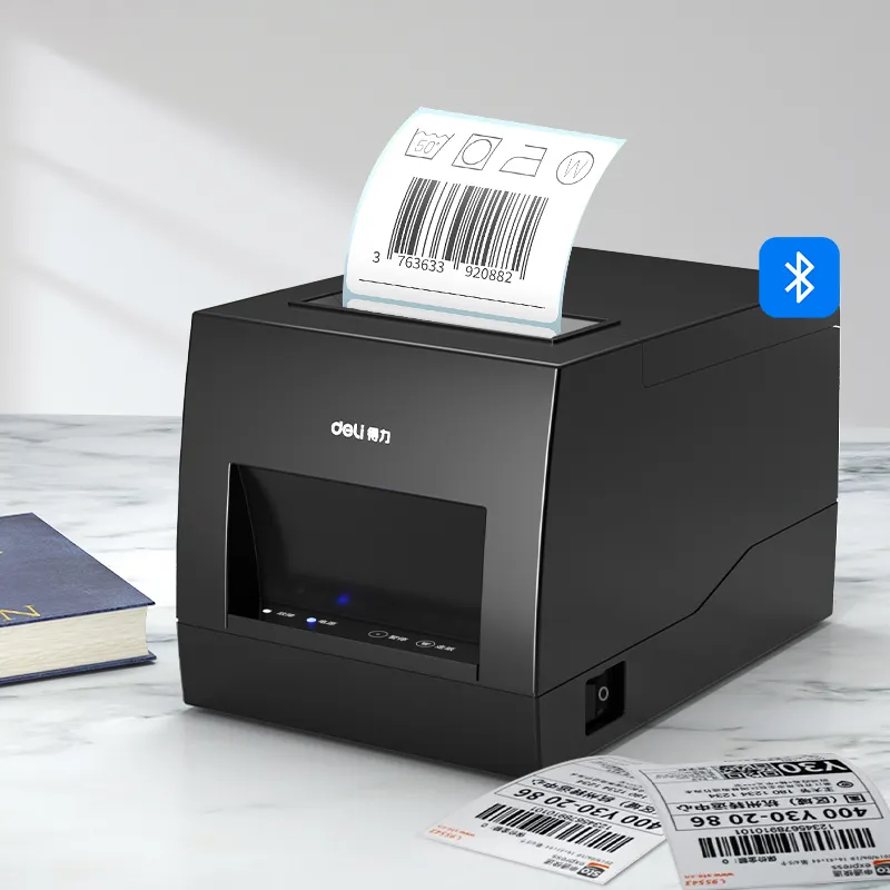 Deli Bluetooth Printer Thermal Label Printer Shipping Label Sticker Printer  Wireless High Speed Print for PC Windows XP, 7, 8, 10 E886BW Lazada PH