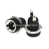 [LDMD] 10pcs DC-022B All-CopperMaterial 5.5x2.1 DC Power Supply Jack Socket Female Panel Mount Connector 5.5mm 2.5mm Waterproof Cap