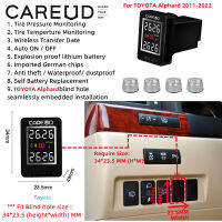 CAREUD U912-WF-S รถ TPMS ภายนอก Car รถ TPMS ระบบการตรวจสอบแรงดันยางรถยนต์ Car สำหรับโตโยต้า Alphard 2011-2022ต้องใช้รูบอดขนาดช่อง34*23.5มม. (สูง * กว้าง)