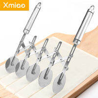 5ล้อ Pastry Cutter Dough Divider ด้านข้างมีดพาสต้ายืดหยุ่น Roller Blade พิซซ่า Pastry Peeler เครื่องตัดล้อสแตนเลส