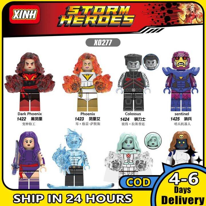 X-Men Mini Figure Phoenix White Queen Mystique Lego Minifigures Toys ...