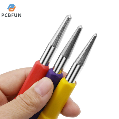 pcbfun 3ชิ้น Center Punch Set 2.5/3/4Mm High Carbon Steel Positioning Punch Cylindrical Chisel Fitter Drill Chisel Set