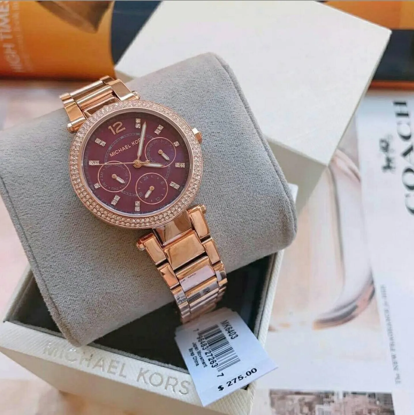 Authentic Michael Kors Mini Parker Multifunction Plum Ladies Watch MK6403  With 1 Year Warranty For Mechanism | Lazada PH