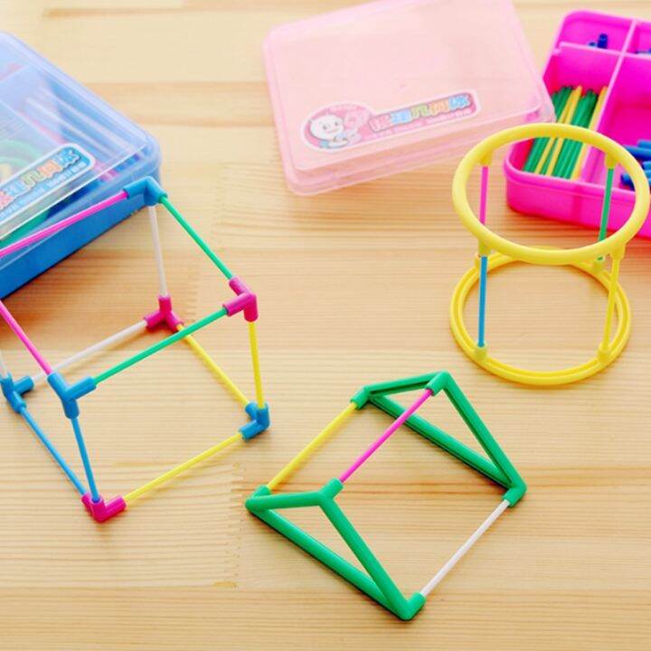 3D Geometric Shape Building Assemble Kit Kids Math Geometry Educational