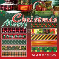 10Roll DIY Hand Account Fresh Kawaii Paper Tape Christmas Decorative Tape Stickers Stationery Label Maker Tape