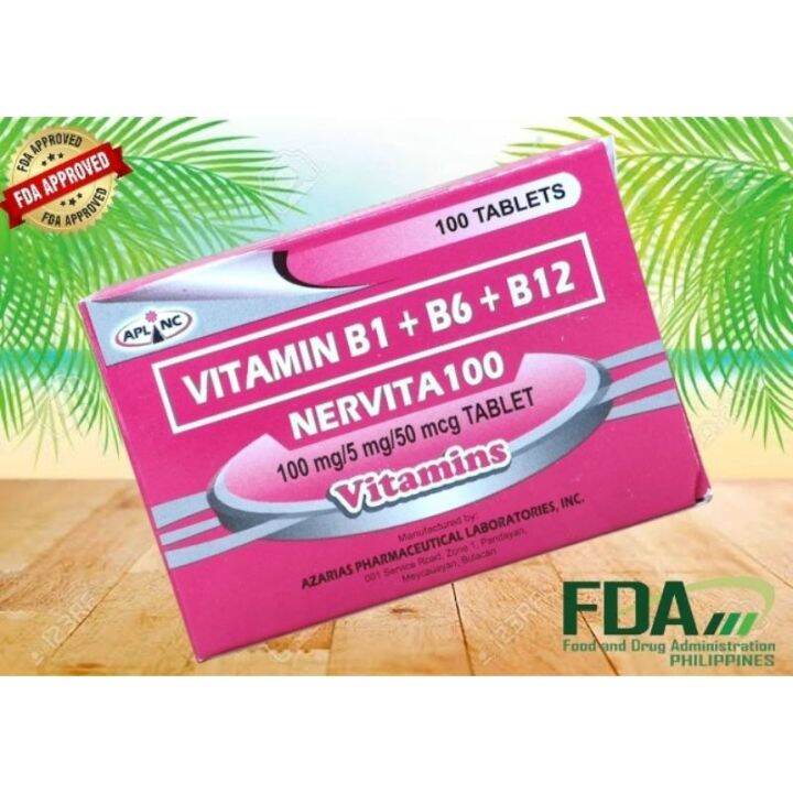 BECOME-PLEX / NERVITA 100 Vitamins B Complex (100 Tablet) | Lazada PH