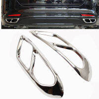 For Ford MondeoFusion Sedan 2013-2019 Car Rear Dual Exhaust Muffler End Sticker Cover Trim Stainless Steel Chrome black