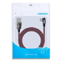 Fonken สาย Usb Type C 90องศาสำหรับมือถือสายชาร์จไนล่อน3a Type-C ข้อมูลที่ชาร์จสายโทรศัพท์