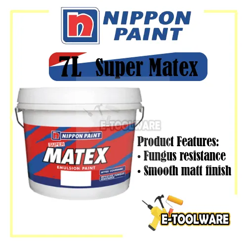 7L Nippon Paint Super Matex Emulsion Interior Wall & Ceiling Paint | Lazada