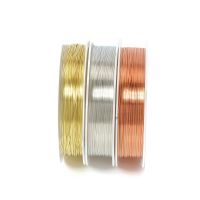 【YD】 0.2/0.3/ 0.4/0.5/0.6/0.7/0.8/1mm 1 Roll Wire Metal Beading Cord Strings for Crafts Jewelry Making Earring Materials