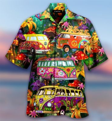 เสื้อฮาวายฤดูร้อนสำหรับผู้ชายเสื้อผ้าผู้ชายลาย3d ฟลามิงโก้แขนสั้นโอเวอร์ไซส์แฟชั่นฮาราจูกุ