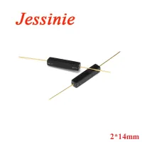 5PCS Plastic Type Reed Switch 2*14mm Normally Open Magnetic Control Switch GPS 14A Anti Vibration/Damage Contact For Sensor NO