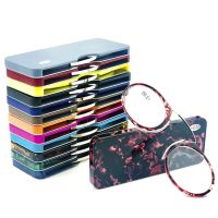 MINI clip nose bridge reading glasses 1.0 to 3.5 Portable presbyopic glasses with Case