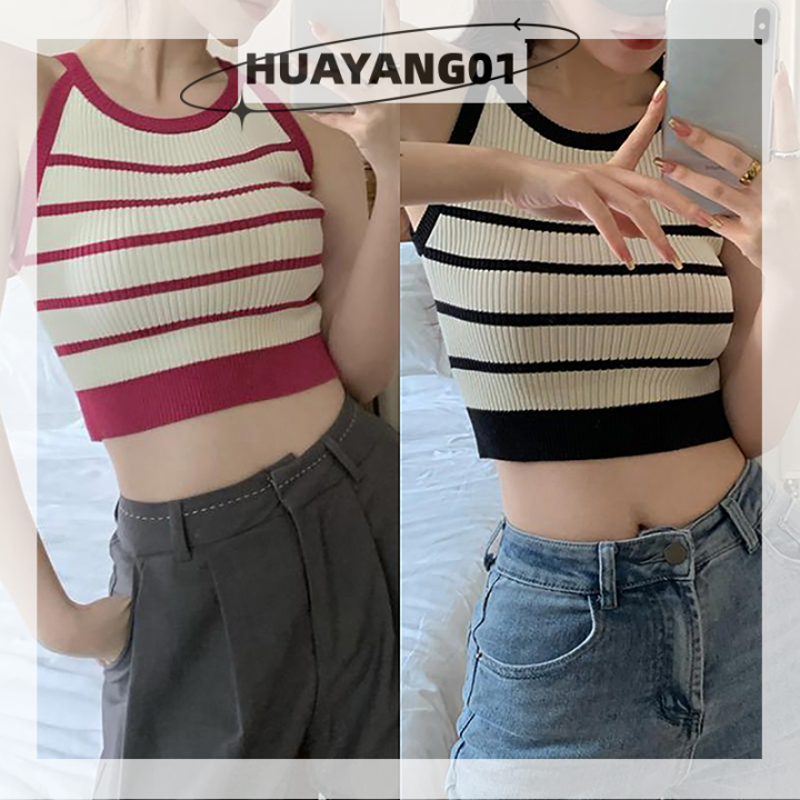 huayang01-2023-new-hot-fashion-lazlook-แฟชั่นวินเทจลายชุดชั้นในถัก-crop-tops-ฤดูร้อนผู้หญิงเซ็กซี่ผอมถังด้านบน