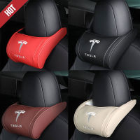 For Tesla Model 3 S Y X Car Pillows Headrest Neck Rest Cushion Support Seat Accessories Auto Black Safety Pillow Universal Decor