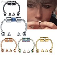 1pc Fake Piercing Nose Ring Stainless Steel Fashion Punk Magnetic Septum Non Piercing Nose Hoop Body Jewelry For Women Gift