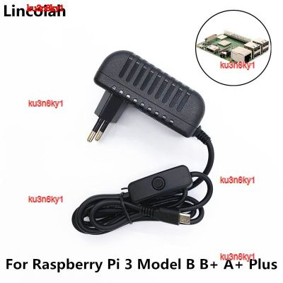 ku3n8ky1 2023 High Quality Lincoiah Power Supply Charger AC/DC Adapter 5V 3A PSU Micro USB with On/Off Switch for Raspberry Pi 3 Model B B A Plus