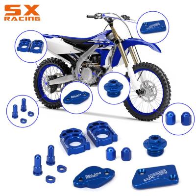 รถจักรยานยนต์น้ำมันเบรกอ่างเก็บน้ำปกเพลาบล็อกชุดสำหรับ YAMAHA YZ250 YZ250F YZ450F YZ125X YZ125 WR450F YZ250FX