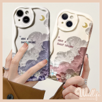 เคสเมฆดวงจันทร์ดอกไม้9C เคสสำหรับ Redmi 9T 10A 9A 10C A1 A2 9 10 Note 11 Note 9 8 Note 10 Pro Max Note 10 Pro Plus Note 10S 11S Note 12 POCO M3ศิลปะภาพวาดสีน้ำมันสีชมพูธรรมชาติเปลือกนิ่มสีม่วง3D ขอบโค้งหยัก