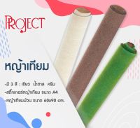 หญ้าเทียม ม้วน สำหรับงานประดิษฐ์ งานโมเดล : สีเขียว/สีครีม/สีน้ำตาล Project ขนาด 60 x 90 ตร.ซม