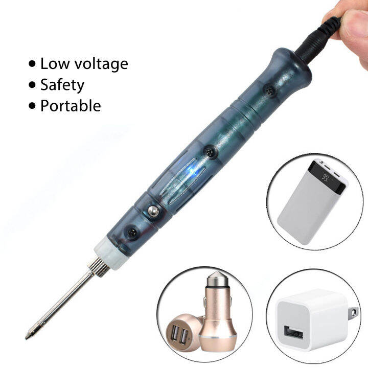 Soldering Iron USB Powered Soldering Iron Pen DC5V Comfortable Grip ...