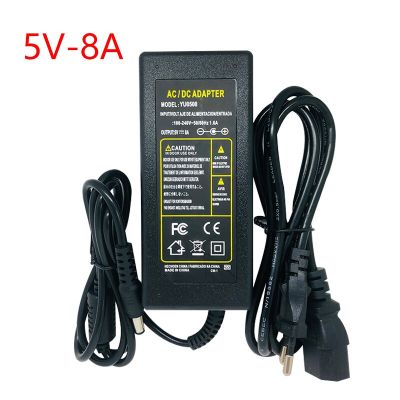 【New release】 5V 1A 2A 3A 5A 6A 8A อะแดปเตอร์จ่ายไฟ5V 5W 10W 15W 25W 30W 40W ชาร์จ220V EU UK AU Plug 5.5*2.5มม.สำหรับ LED