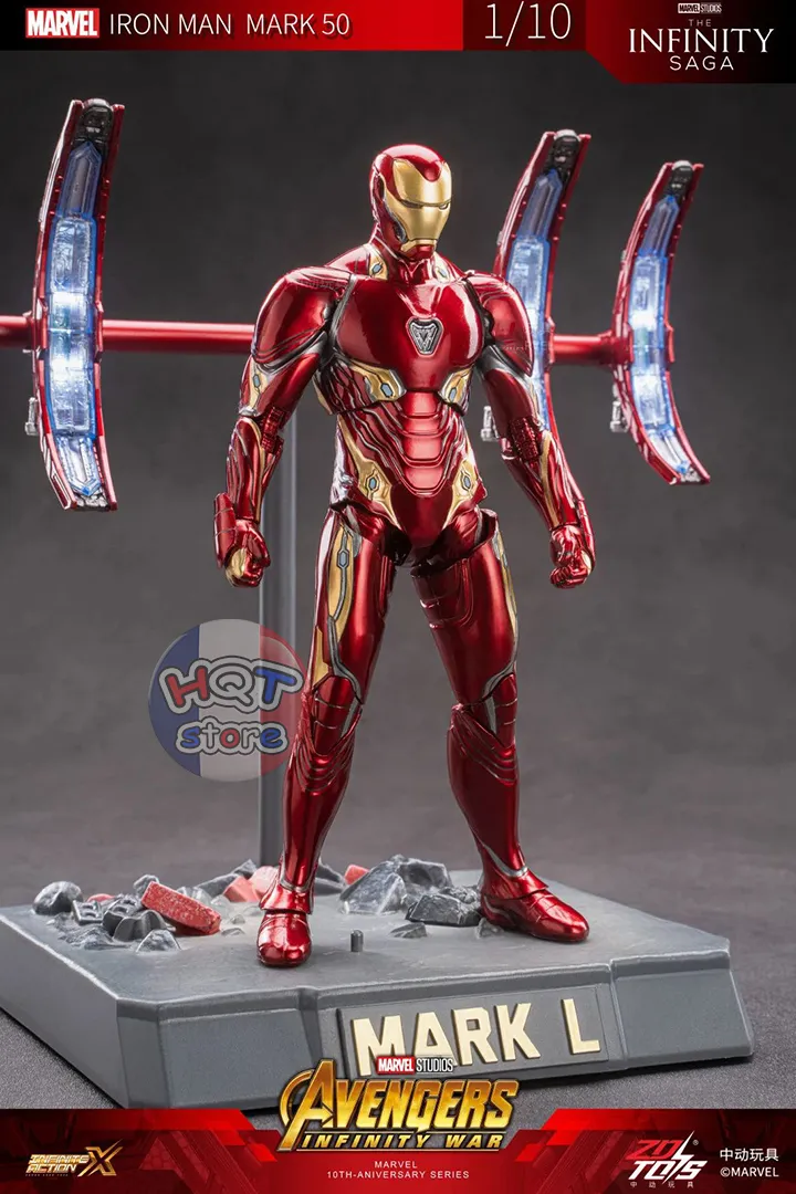 Đèn LED mô hình đầu nhân vật Iron man  Blue Mô Hình