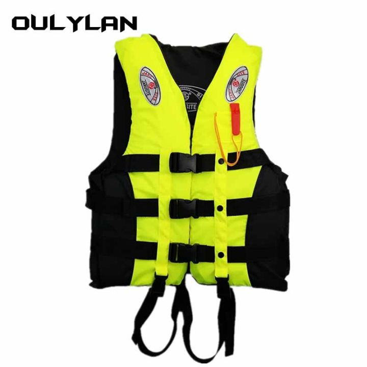 oullan-เสื้อชูชีพสำหรับผู้ใหญ่เสื้อชูชีพ-surf-สกีเรือยนต์เวคบอร์ดสำหรับเรือตกปลาเสื้อกั๊กว่ายน้ำลอยน้ำกู้ภัย