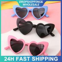 Kids Cartoon Heart-shaped Sunglasses Girls Boy Children Round Frame Polarized UV400 Sun Glasses Travel Hiking Party Eyeglass Cycling Sunglasses