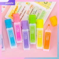 YESMILE 6Pcs/Pack กราฟฟิตี ปากกาไฮไลท์ เขียนด้วยลายมือ ลงชื่อเข้าใช้ ปากกามาร์กเกอร์ แบบพกพาได้ เครื่องเขียนสเตชันเนอรี ปากกาฟลูออเรสเซนต์ โรงเรียนในโรงเรียน