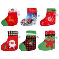 New Year 2023 Christmas Stocking Ornament Santa Claus Kids Candy Bag Party Decor Christmas Hanging Sock Ornament For Bedroom