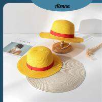 ALENNA เดินทาง 31ซม.-35ซม ชายหาด ผู้ชายผู้หญิง Fedora หมวกฤดูร้อน หมวกฟางลูฟี่ หมวกกันแดด ชิ้นเดียวค่ะ อุปกรณ์ต่อพ่วงอะนิเมะ