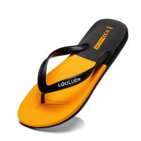 Slipper Men Summer Flip Flops Non Slip Casual Clip On Sandals Fashion Outside Wear Mens Sandals Beach Shoes Outdoors Size 40-44 House Slippers