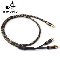 ATAUDIO HIFI RCA to 2 RCA Subwoofer cable High Quality One Sub-2 Splitter Y RCA Cable