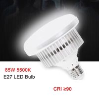 หลอดไฟ E27สำหรับถ่ายวิดีโอไฟสตูดิโอ LED 85W 5500K 220V สำหรับไฟแฟลชรถยนต์สตูดิโอซอฟต์บ็อกซ์ถ่ายภาพ