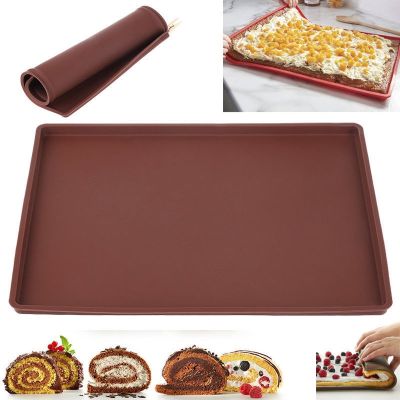 【hot】 Food Grade Silicone Baking Roll Oven Bakeware Non-stick Tools Accessories